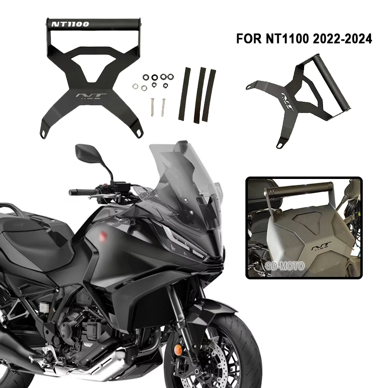 

Новый для Honda NT1100 NT 1100 NT 2022 2023 2024, алюминиевый держатель для телефона с ЧПУ, GPS, подставка для навигации, новый удлинительный кронштейн