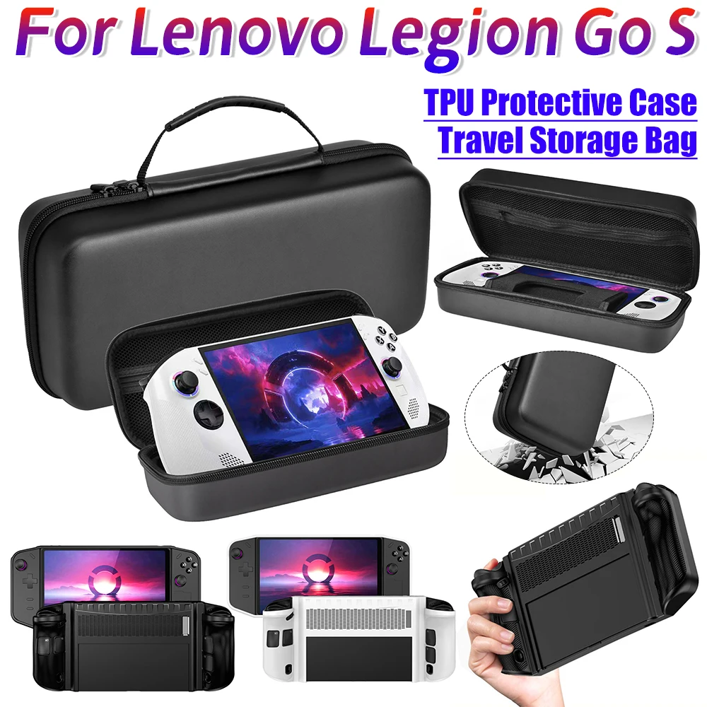 EVA Hard Carrying Bag Portable Storage Bag Waterproof TPU Protective Cover Anti-Drop Hard Shell for Lenovo Legion Go S Accessory