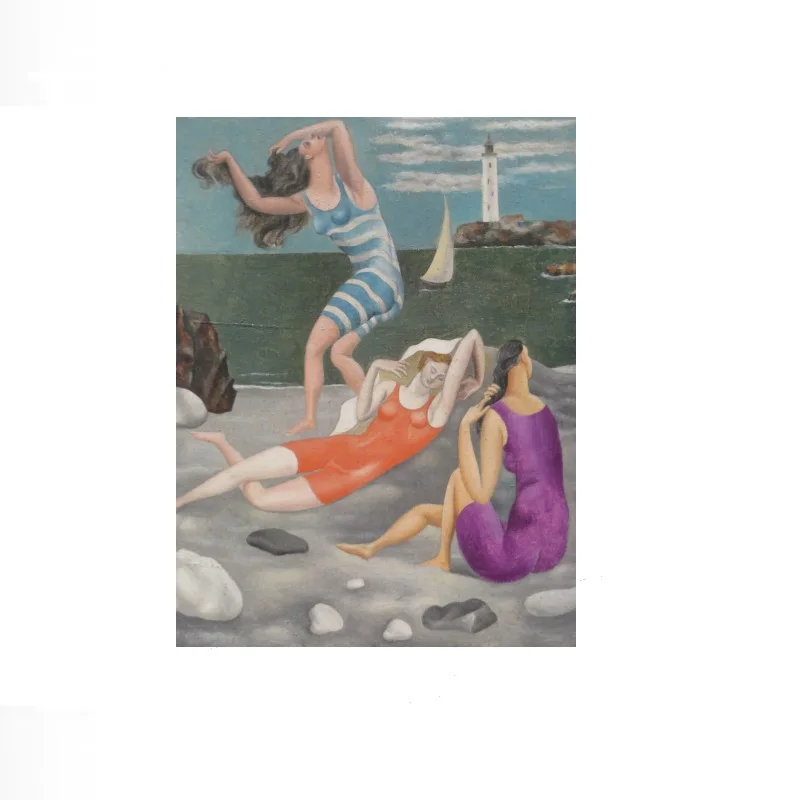 The Bathers, 1918. Biarritz. Musée national Picasso Paris, Art Print Canvas Poster, Living Room Decor, Home Wall Picture