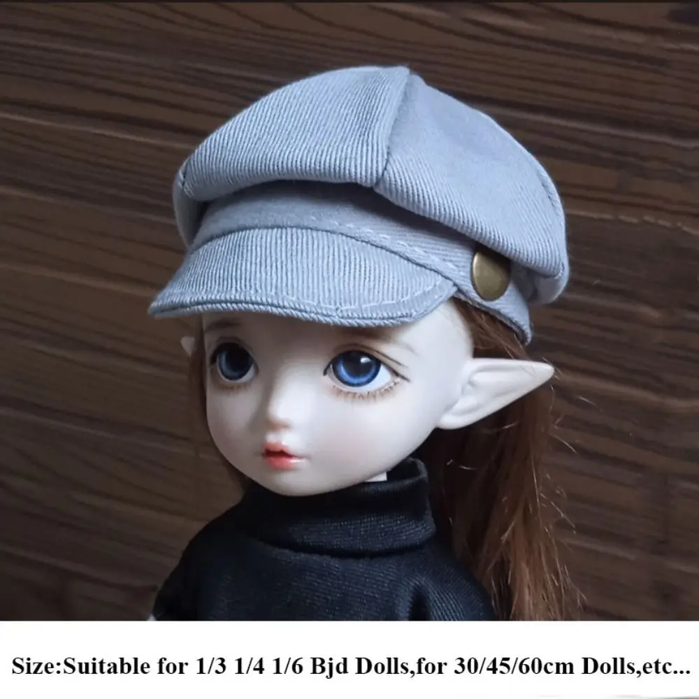 Modieuze Pop Achthoekige Cap DIY Handgemaakte Schattige Mannelijke/Vrouwelijke Pop Baret Hoed Kids Gift Speelgoed voor 1/3 1/4 1/6 Bjd Poppen