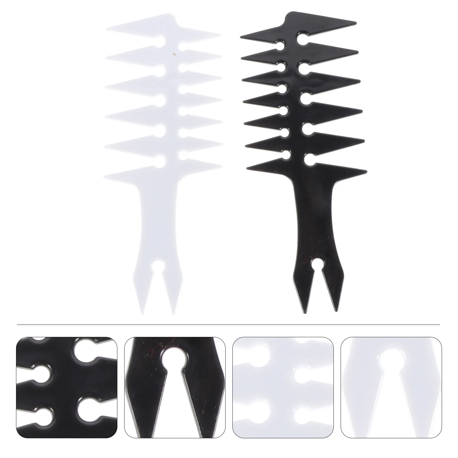 

2pcs Hairdressing Barber Combs Hair Styling Combs Premium Material Wide Tooth Comb For Salon Home Use Smooth Control Styling