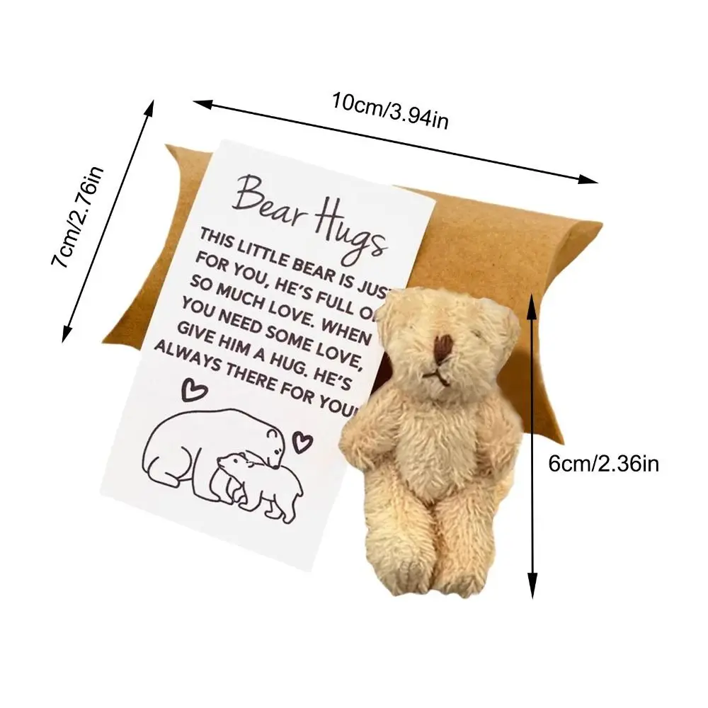 Creative Movable Plush Bear Mini Plush Bear Ornaments Bear Hugs Handmade Gifts Box Greeting Animal