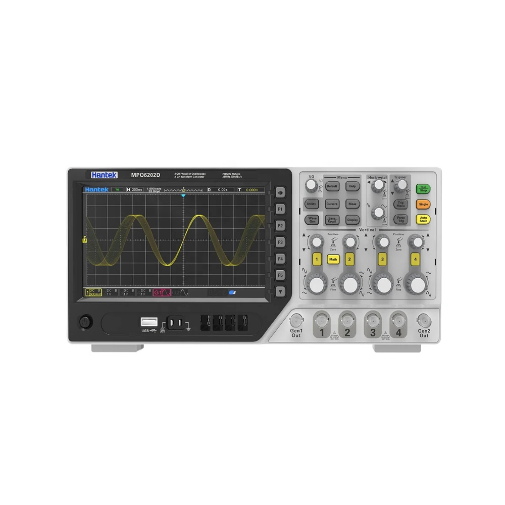 DPO6084B 80MHz 1GS/s High Accurate Low Base Noise USB Bench Hantek Digital Storage Oscilloscope 4 Channel