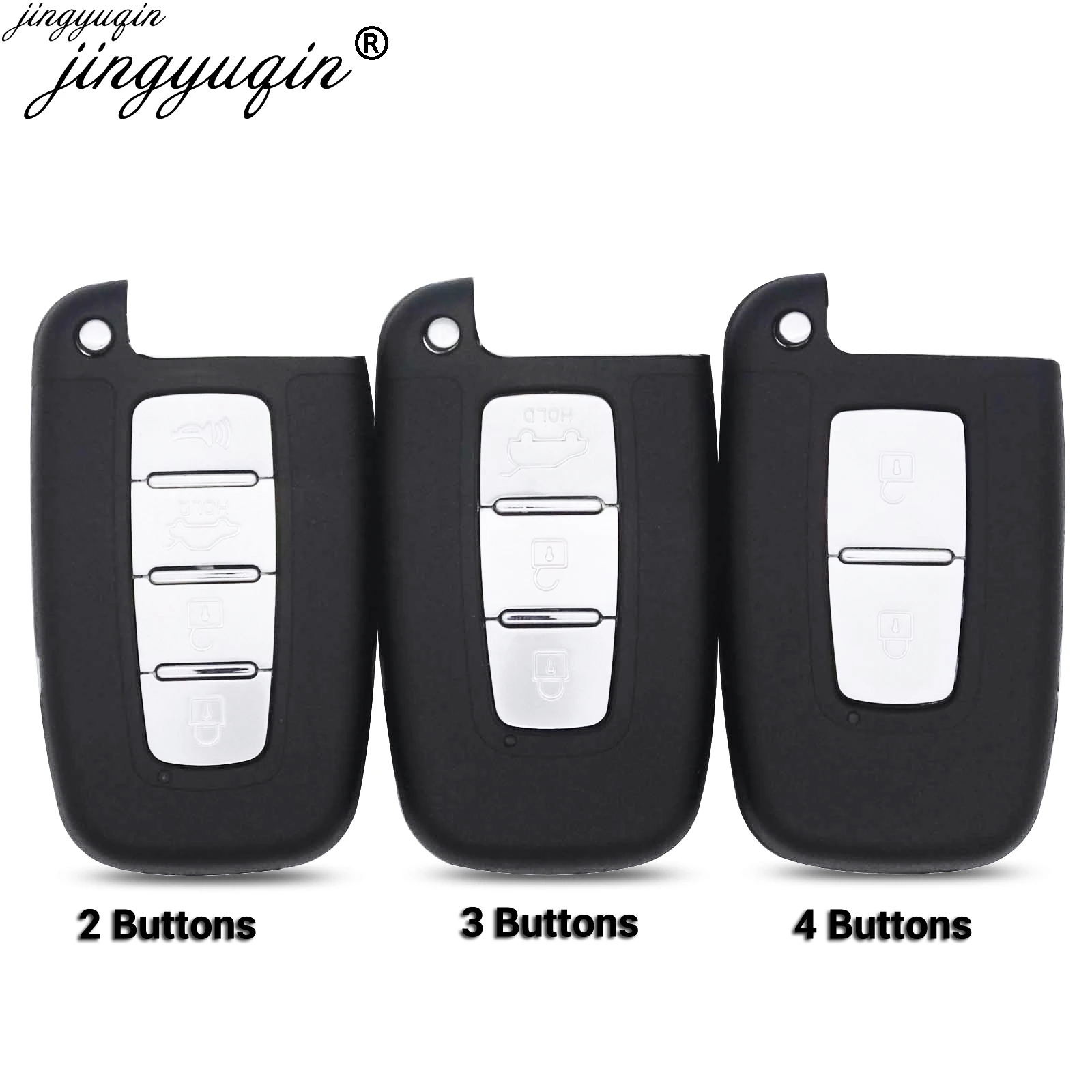 

Jinyuqin 2/3/4 Buttons Car Remote Key Case for Hyundai IX35 Sonata 8 Elantra Kia K2 K5 Sportage Forte