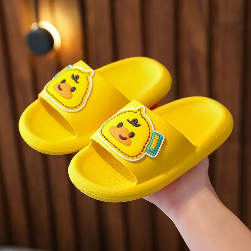 Gelbe Enten-Kinderpantoffeln, Sommerliche Rutschfeste Weichsohlen-Sandalen für Babys und Kleinkinder, Innen- und Badezimmer-Slides Verfügbar für – Detail 6