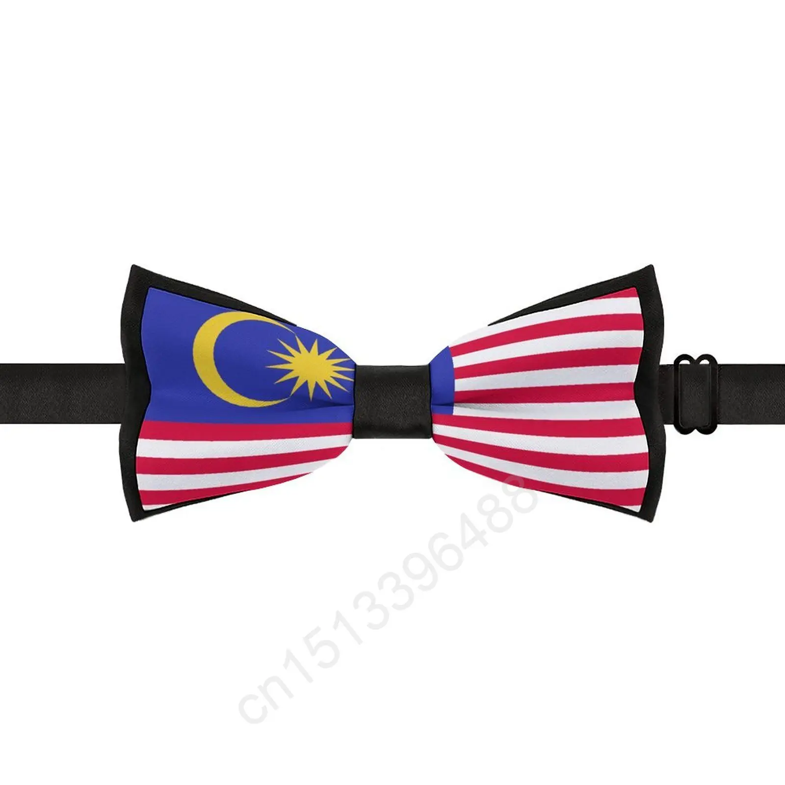 

2025 полиэстер, галстук-бабочка с флагом Малайзии для мужчин, модные повседневные мужские галстуки-бабочки, галстук для свадебной вечеринки, костюмы, галстук