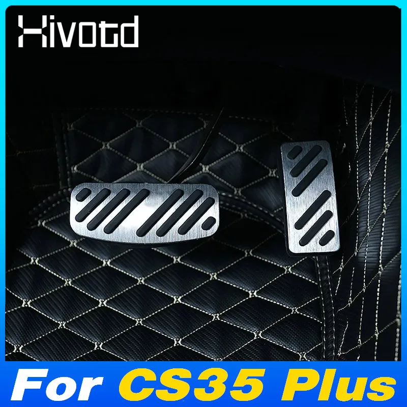 Hivotd Accelerator Brake Pedal Cover Pad Trim Interior Accessories Car Modification Parts For Changan CS35 Plus 2018 2019 2020