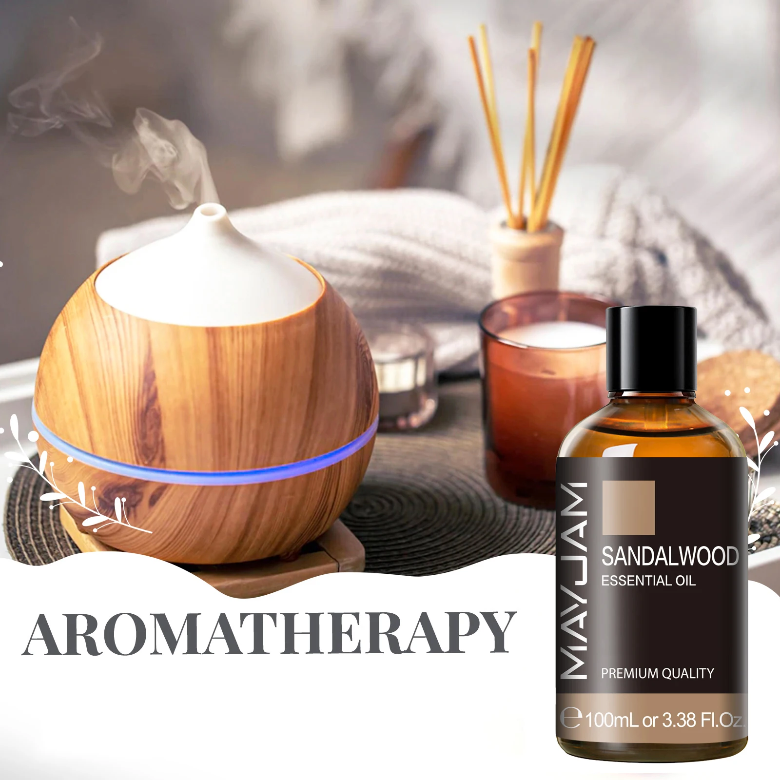 MAYJAM 100ml czysty olejek eteryczny ze szklaną zakraplaczem, olejki eteryczne do aromaterapii lawendowy eukaliptusowy rozmaryn waniliowy olejek zapachowy — zdjęcie 4