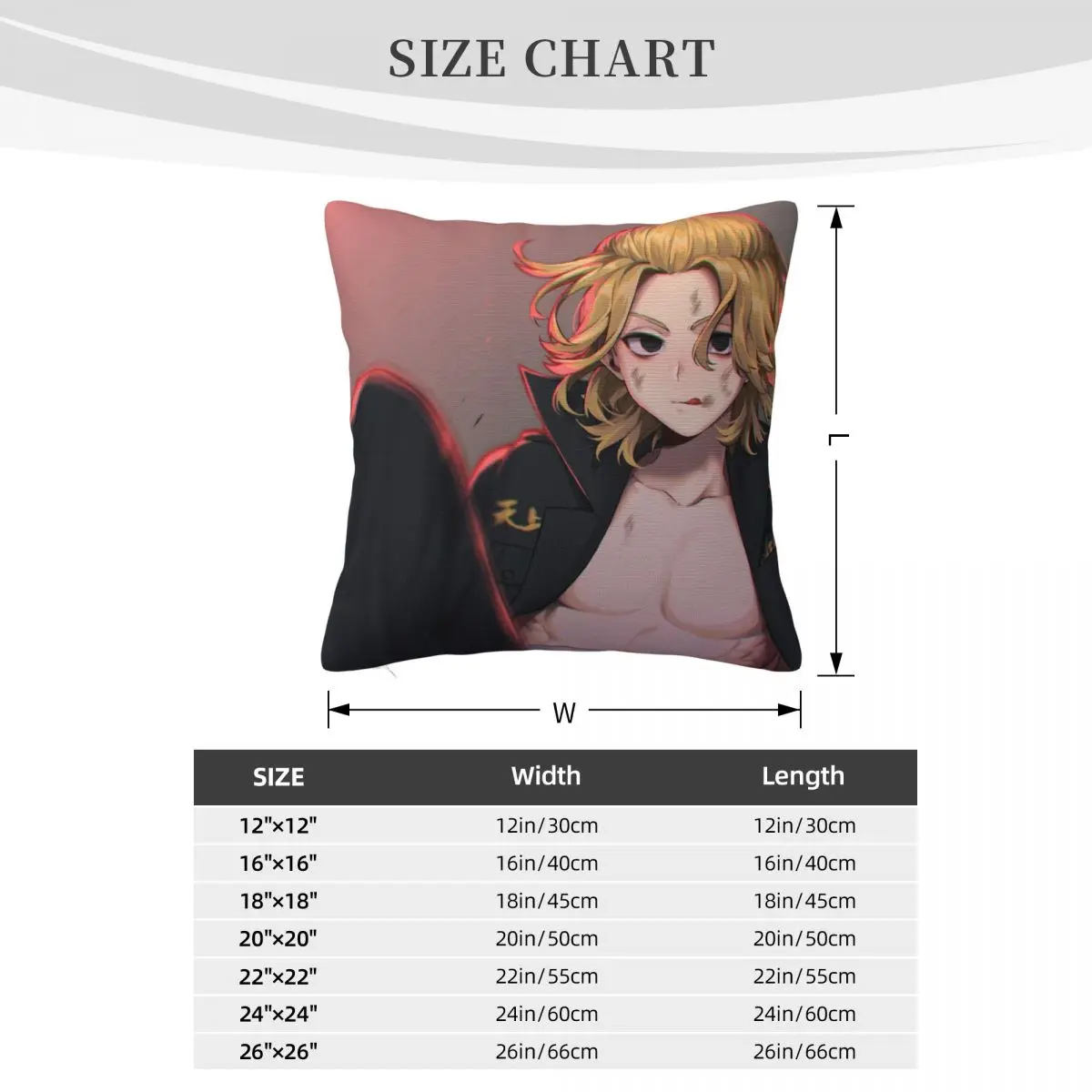 طوكيو المنتقمون الكرتون 02526 غطاء أريكة وسادة غطاء عناصر ديكور المنزل Dakimakura كيس وسادة غطاء وسادة