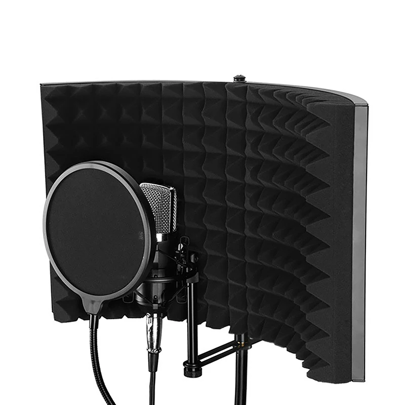 1PC Mic Shield For Speaking Recording Accessories Double Layer Studio Microphone Pop Filter Flexible Screen Sound Filter Mask