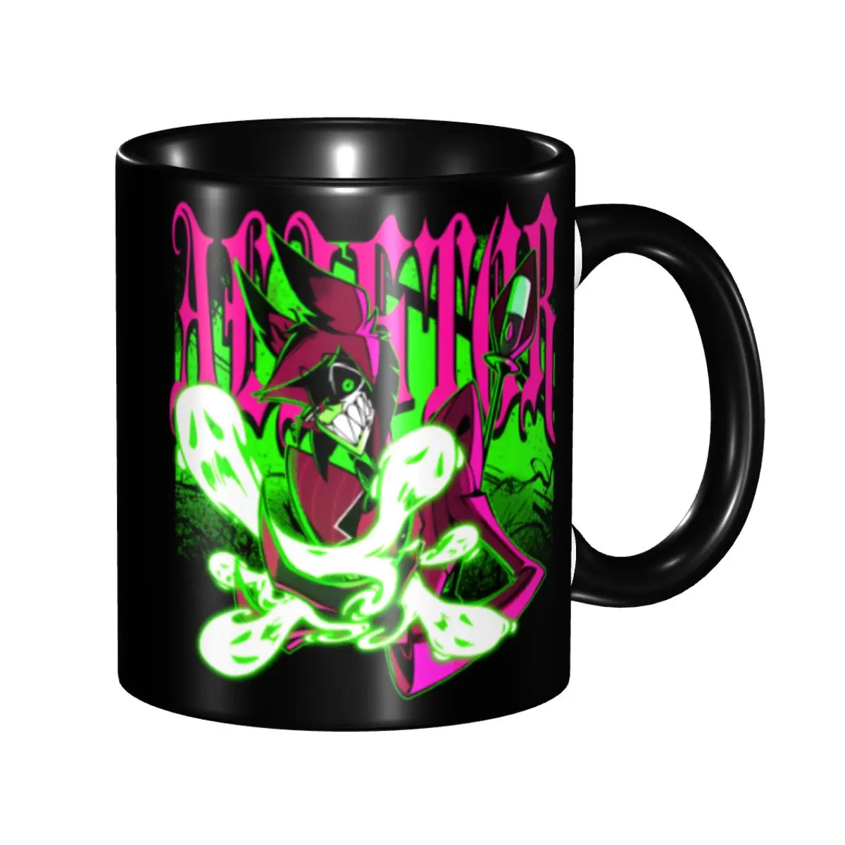 

Hazbins Anime Animation Hotel Alastor Coffee Mugs DIY Custom Ceramic Milk Tea Mug Cup