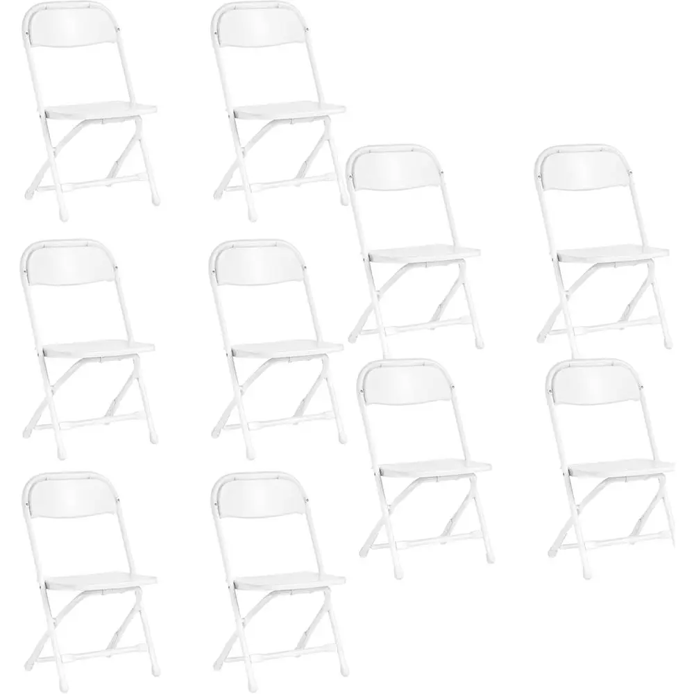 

Plastic Stacking Chairs for Kids, White, 220 lbs Capacity, 10-Pack