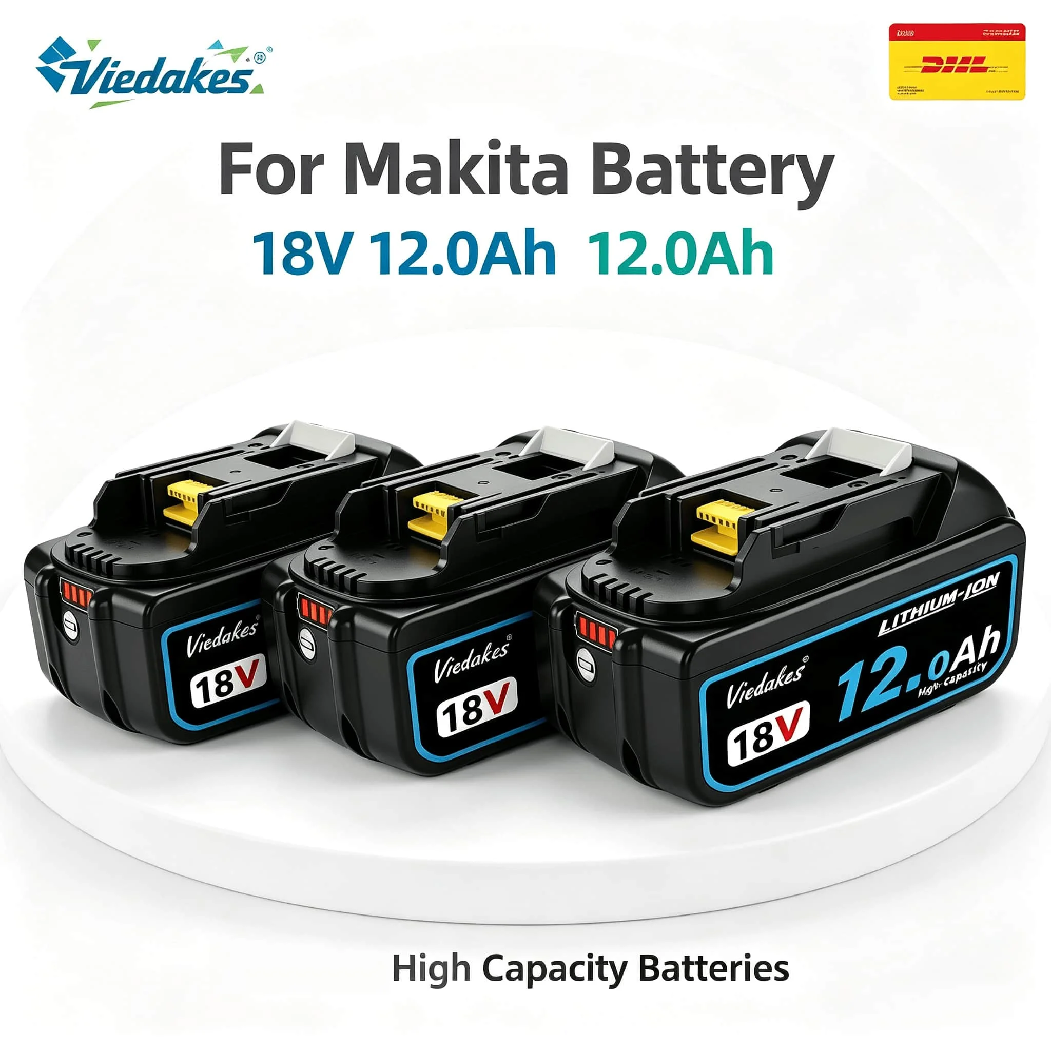 12.0Ah High Capacity Battery For Makita 18V BL1850B BL1860 Suit DTW285 DDF487 Cordless Drill Impact Wrench Cell