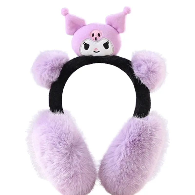 1 قطعة لـ Kuromi Earmuff الإبداعية الكرتون أنيمي الطرفية الخريف والشتاء في الهواء الطلق الدافئة يندبروف الأذن يفشل الهدايا #6