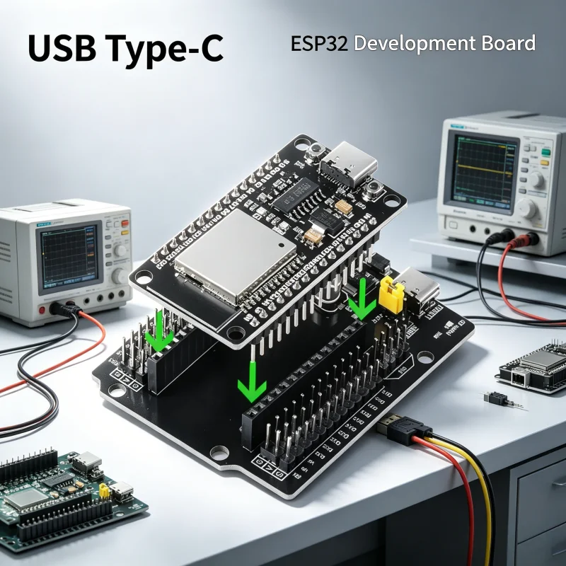 USB Type-C ESP32 Development Board CH340C Chip WiFi Bluetooth Module Ultra Low Power Dual Core MCU Expansion Board For Arduino I