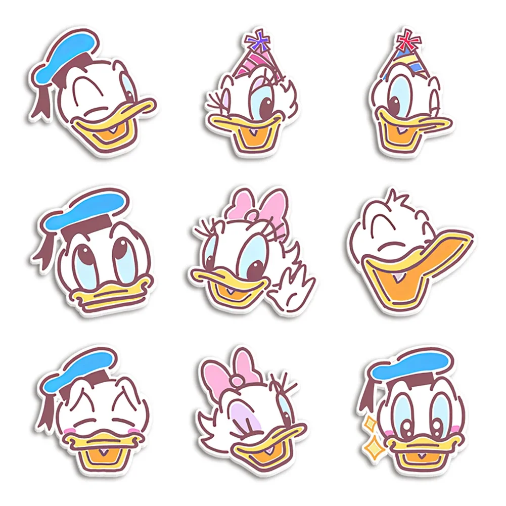 Minis Disney Cartoon Donald Ente Design 10 teile/los Harz planar klar Acryl Glitter Acryl für DIY Geschenk Handwerk Zubehör