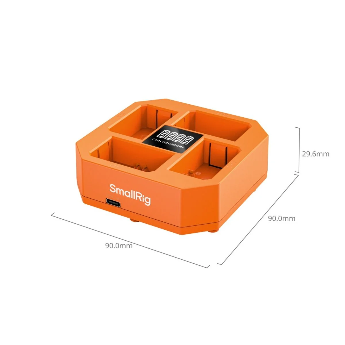 شاحن بطارية كاميرا SmallRig NP-FZ100 ذو 4 قنوات مع شاشة LED USB-C PD شحن سريع لبطارية NP-FZ100 4839