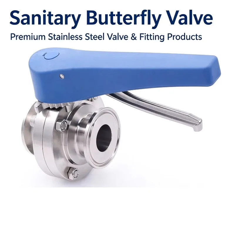 for Craft Brewing Quick-Disconnect 304 Stainless Steel Quick-Install Sanitary Food-Grade Quick-Fit Manual Butterfly Valve