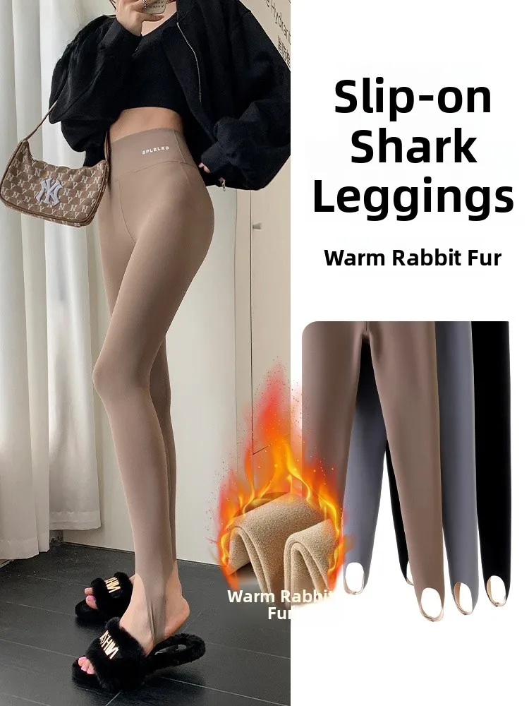 Comfortabele damesyogabroek Hoge taille Lange buikcontrole Rekbare voet Sportark Skin-legging Herfst Winter Nieuwe Sle