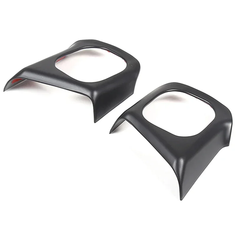 ABS Matte Black Car Steering Wheel Button Frame Sticker For 2020-2023 Polaris Slingshot Car Interior Accessories 2Pcs