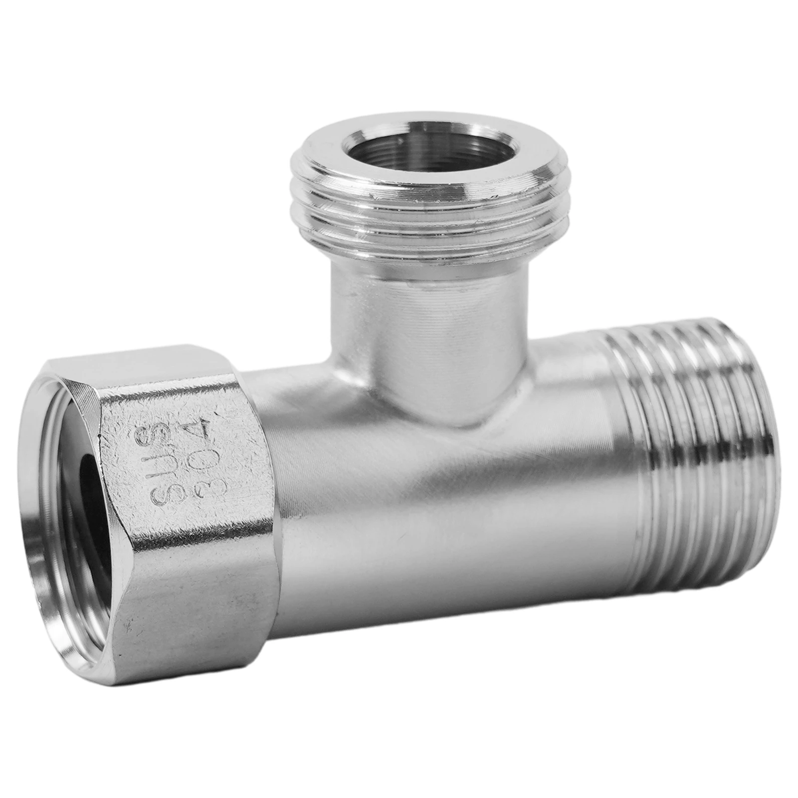 Aço inoxidável 3 vias t-adaptador torneira do chuveiro do banheiro divisor de água desviador válvula g1/2 conversor de válvula de chuveiro do banheiro