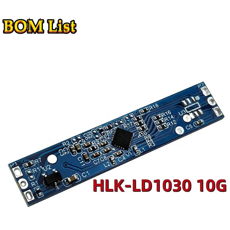 HLK-LD1030 10G Intelligent Human Microwave Induction Radar Module 10.525GHZ Low Power X-band Micro-motion Sensing Switch Sensor