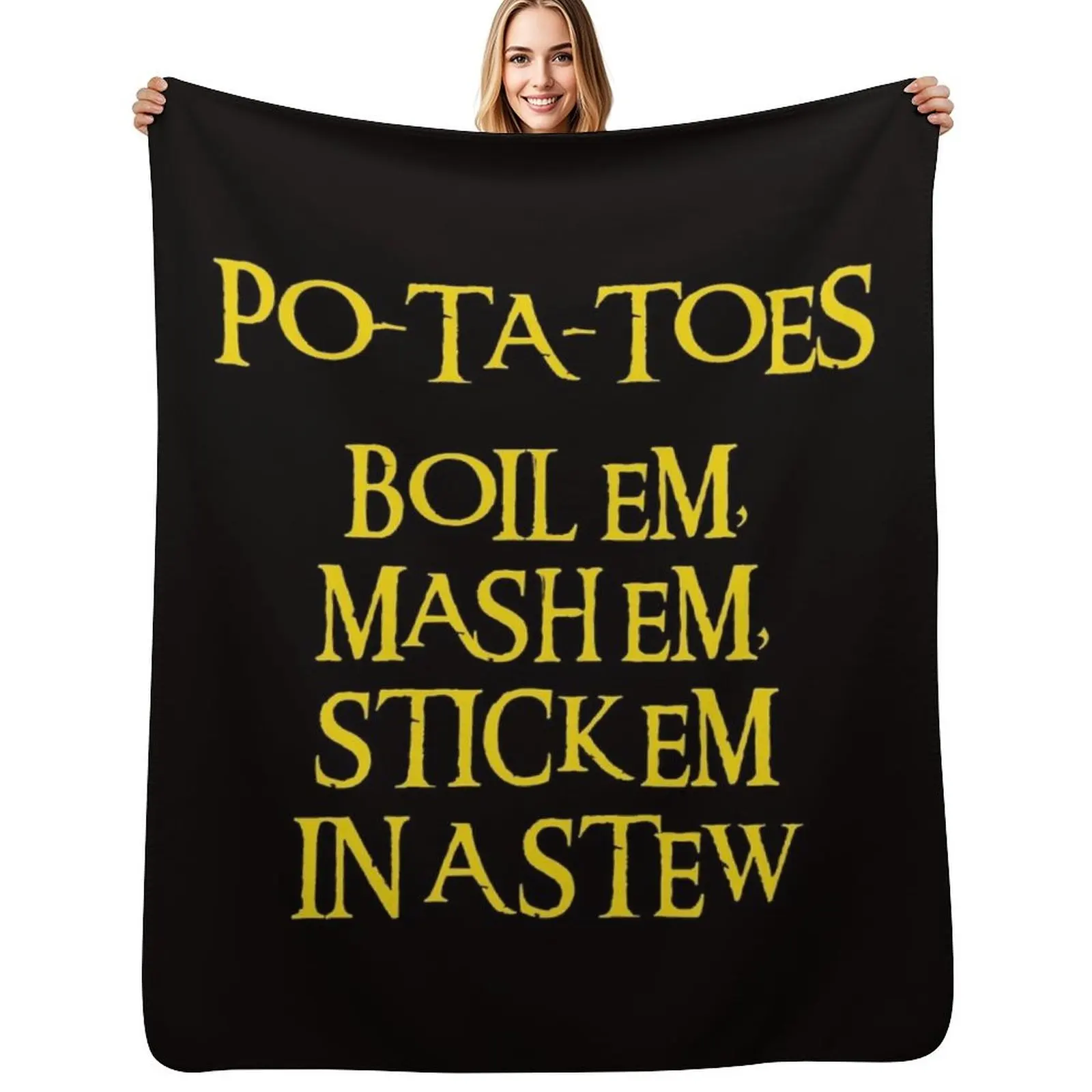 The many uses of a potato Throw Blanket Decorative Sofas Flannel Multi-Purpose Beautifuls Winter beds Bed Fashionable Blankets