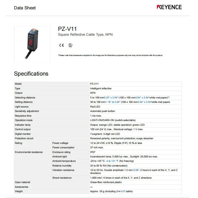 KEYENCE PZ-V11 New Original Independent photoelectric switch sensor, large quantity in stock, welcome to consult