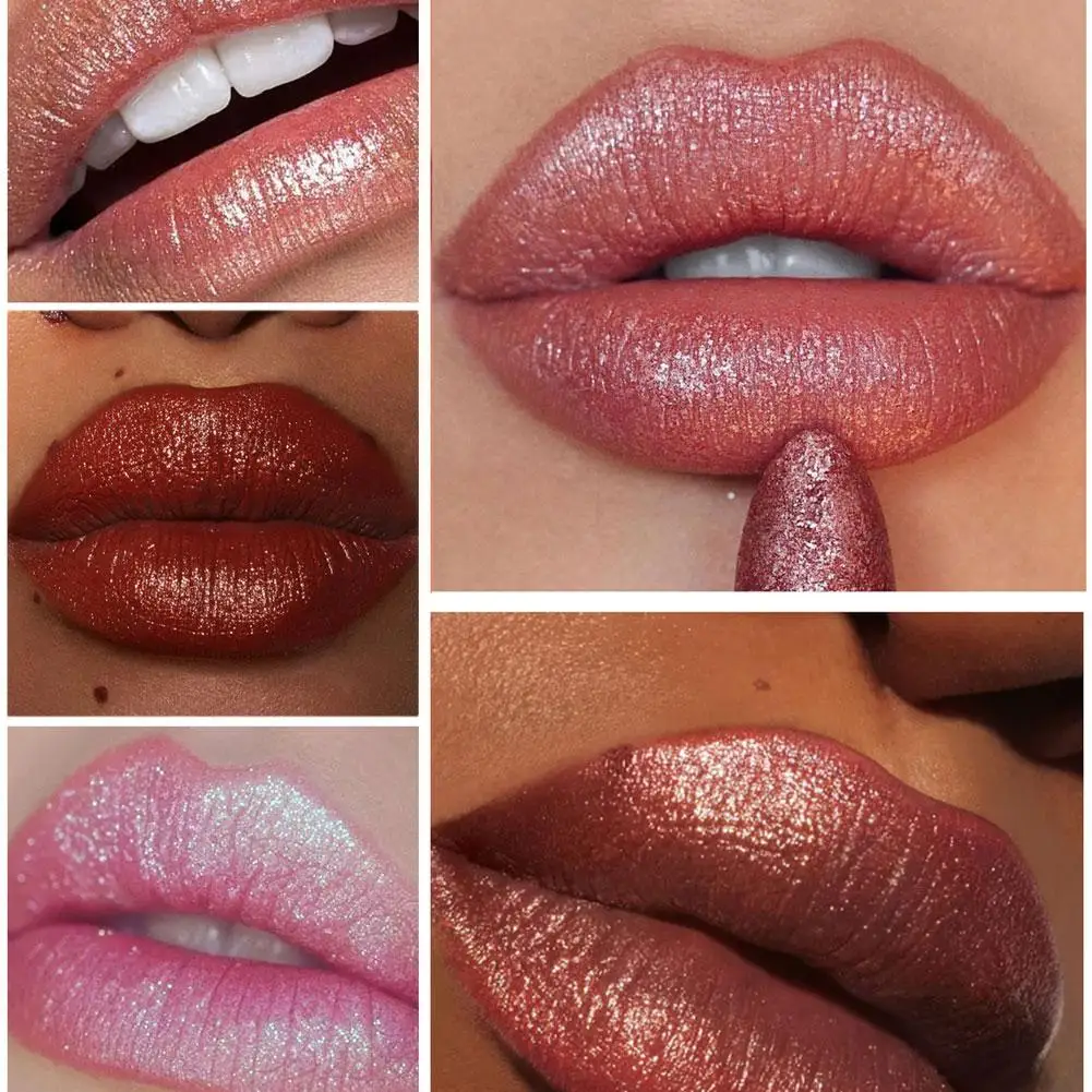 Metallic Pearl Shine Lipstick High Impact Lip Color Hydraterende getinte lippenbalsem Lichtgewicht en hydraterende formule