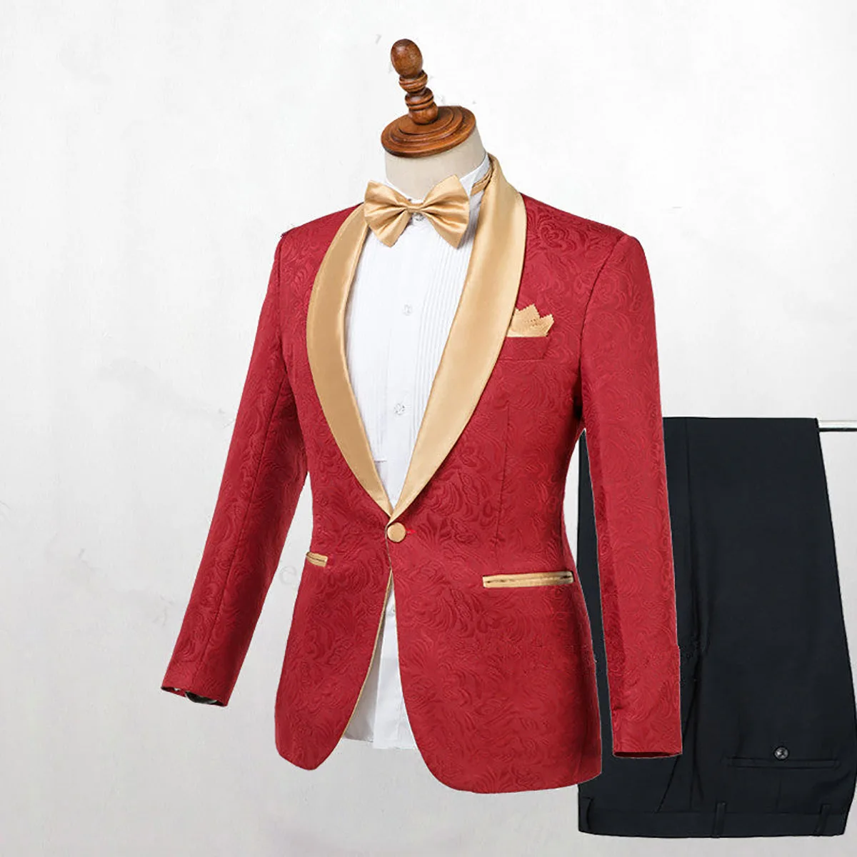 2022 Classic Mens Suits Fashion Sequins Two-piece Tuxedos Printin Groom Party Suits for Men Jacket High Qualit （Blazers + Pants）