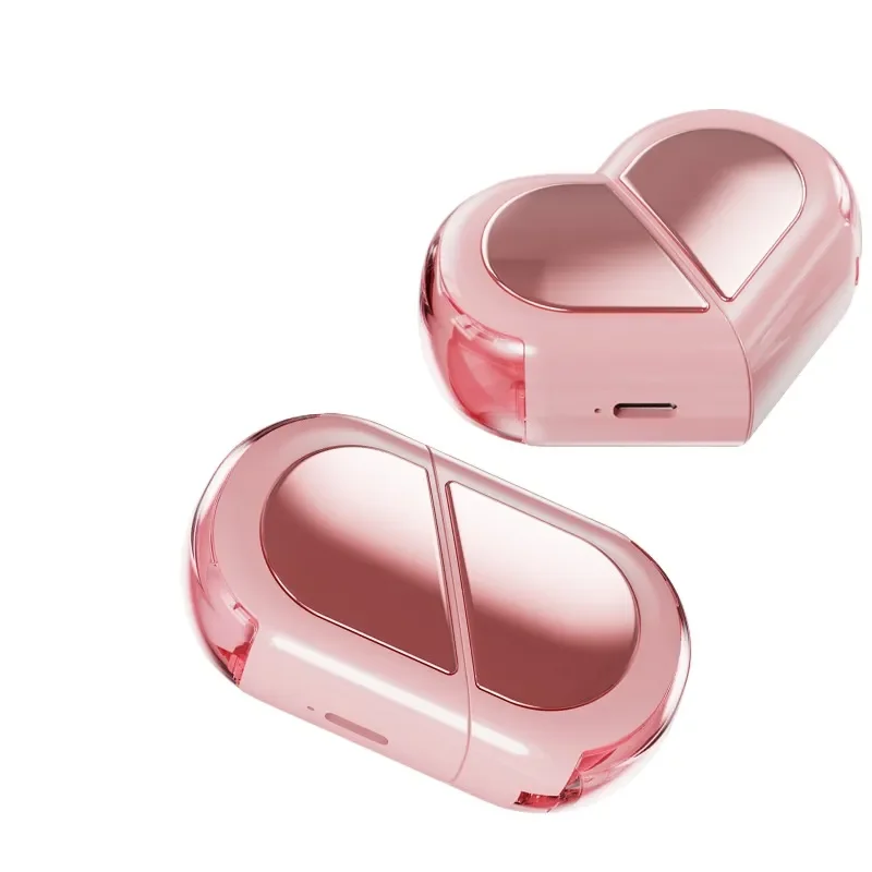 Bluetooth 5.3 Headphones Rotatable Wireless Earbuds Cute Stereo Low Power Consumption Headset for Couples Gaming Music