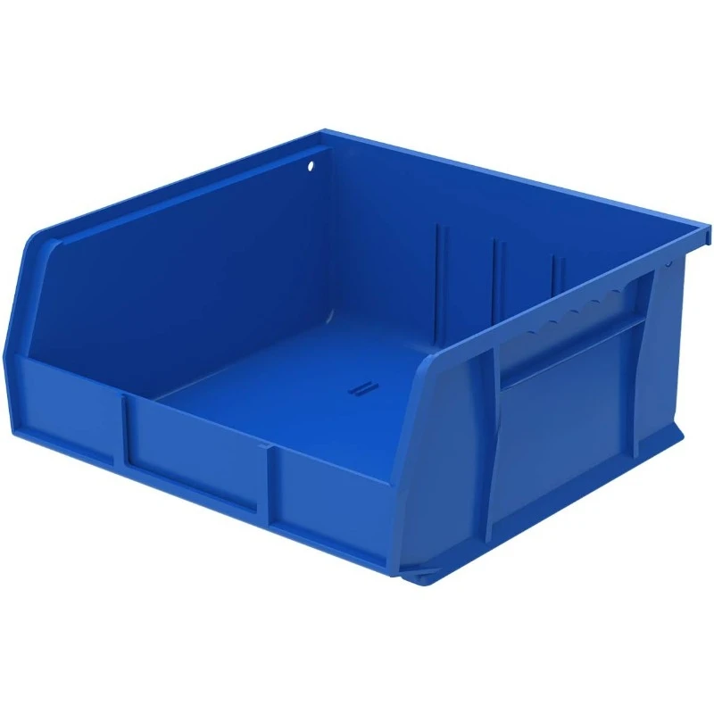 30235 AkroBins Plastic Storage Bins,  Pantry Organization, Craft Storage, 11-Inch x 11-Inch x 5-Inch, Blue, 6-Pack