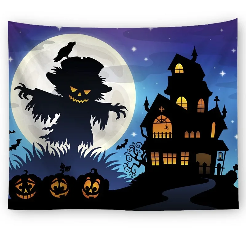 Halloween Home Decor Tapestry Country Party Wall Covering Room Decor Tapestry Wizard Living Room Wall Decor Backdrop