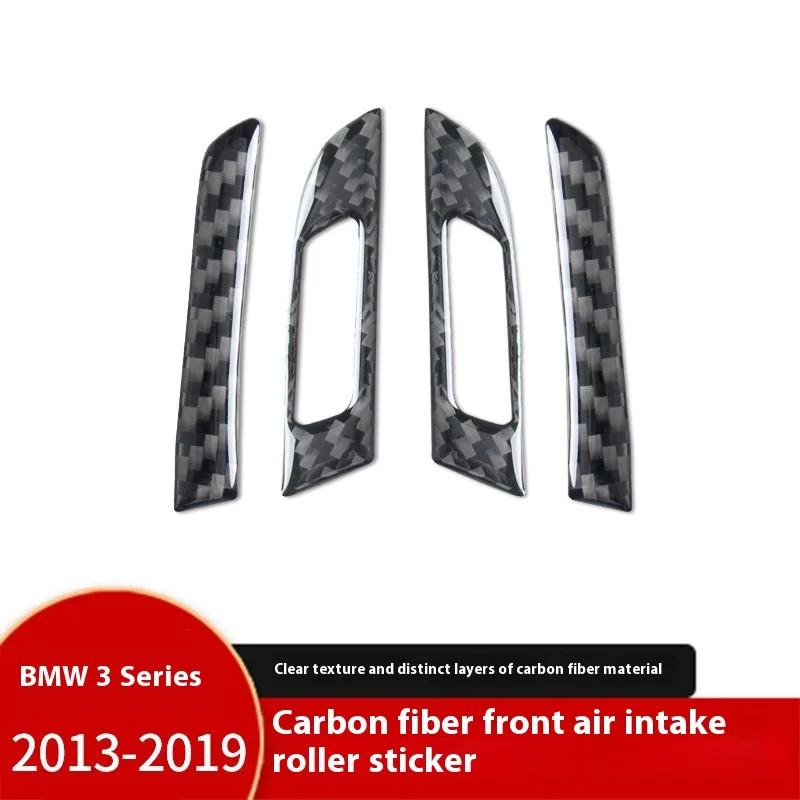 

For BMW 3 Series F30 Interior Modification Real Carbon Fiber Front Out Trend Roller Decorative Sticker, Auto Parts