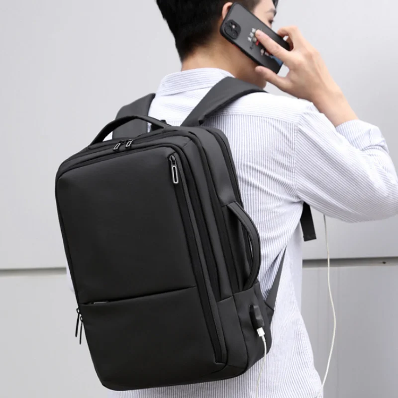 Mochila para ordenador portátil de 15,6 pulgadas para hombre y mujer, Bolsa Escolar con USB, doble hombro, para viaje