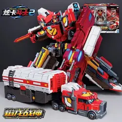Metal Cardbot S RED BLITZ Truck Transforming Robot Car Card Deformation Toys Action Figure Transformation Model Children Gift