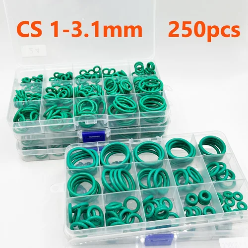 Junta tórica verde de goma flúor, arandela de sellado FKM CS 1/1.5/2.0/2.4/3.1 resistente al aceite, a la corrosión y a altas temperaturas