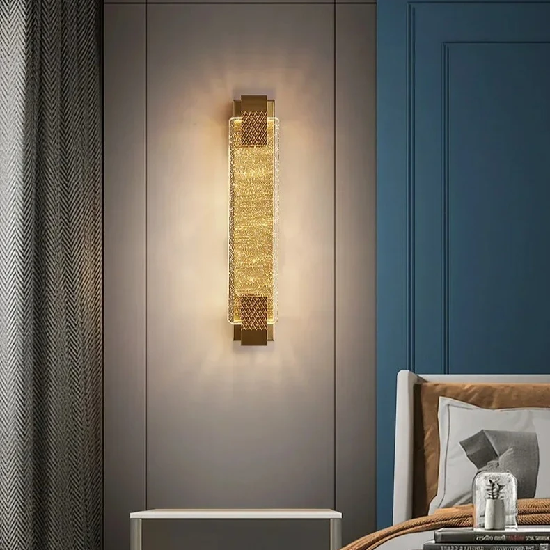 Modern Interior LED Wall Lights Luxury Gold/Black Metal Wall Sconces TV Background Bedside Corridor Decor Lighting Fixtures