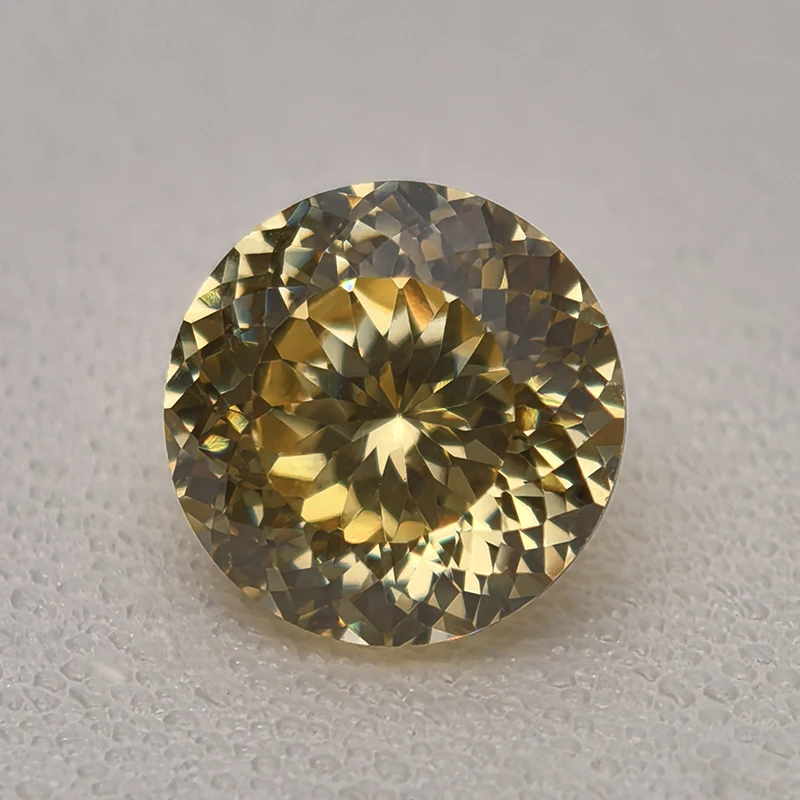 New Yellow Round 100 Faceted Cut Cubic Zirconia Lab Zircon CZ 4K Cutting 5A+ Quality for Jewelry Making