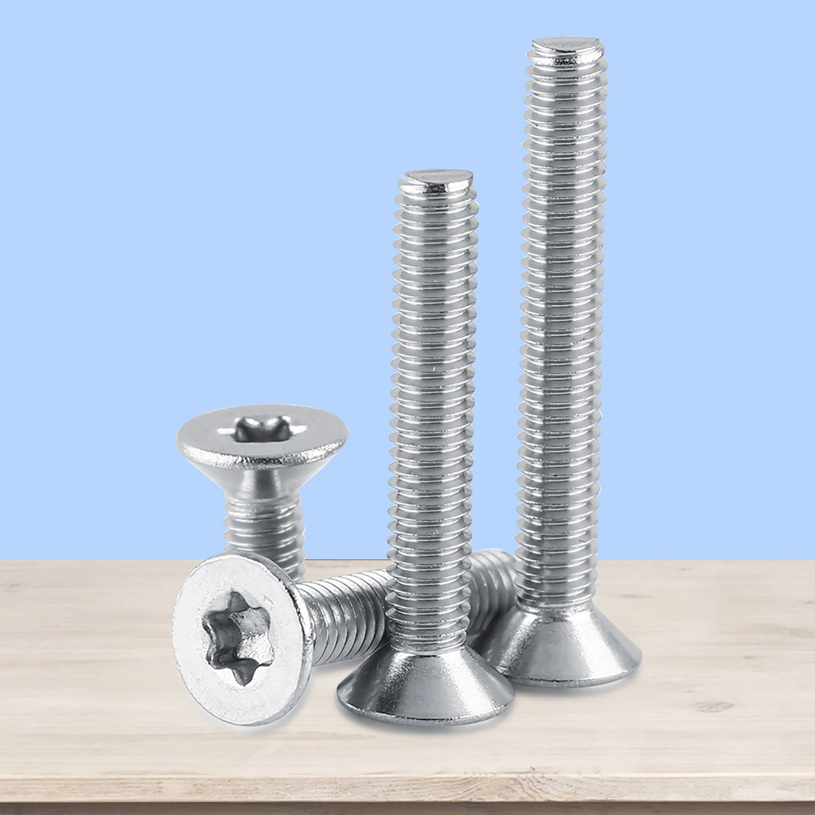 50 قطعة M4 الفولاذ المقاوم للصدأ SS304 شقة رئيس ستار محرك آلة مسامير البراغي #5
