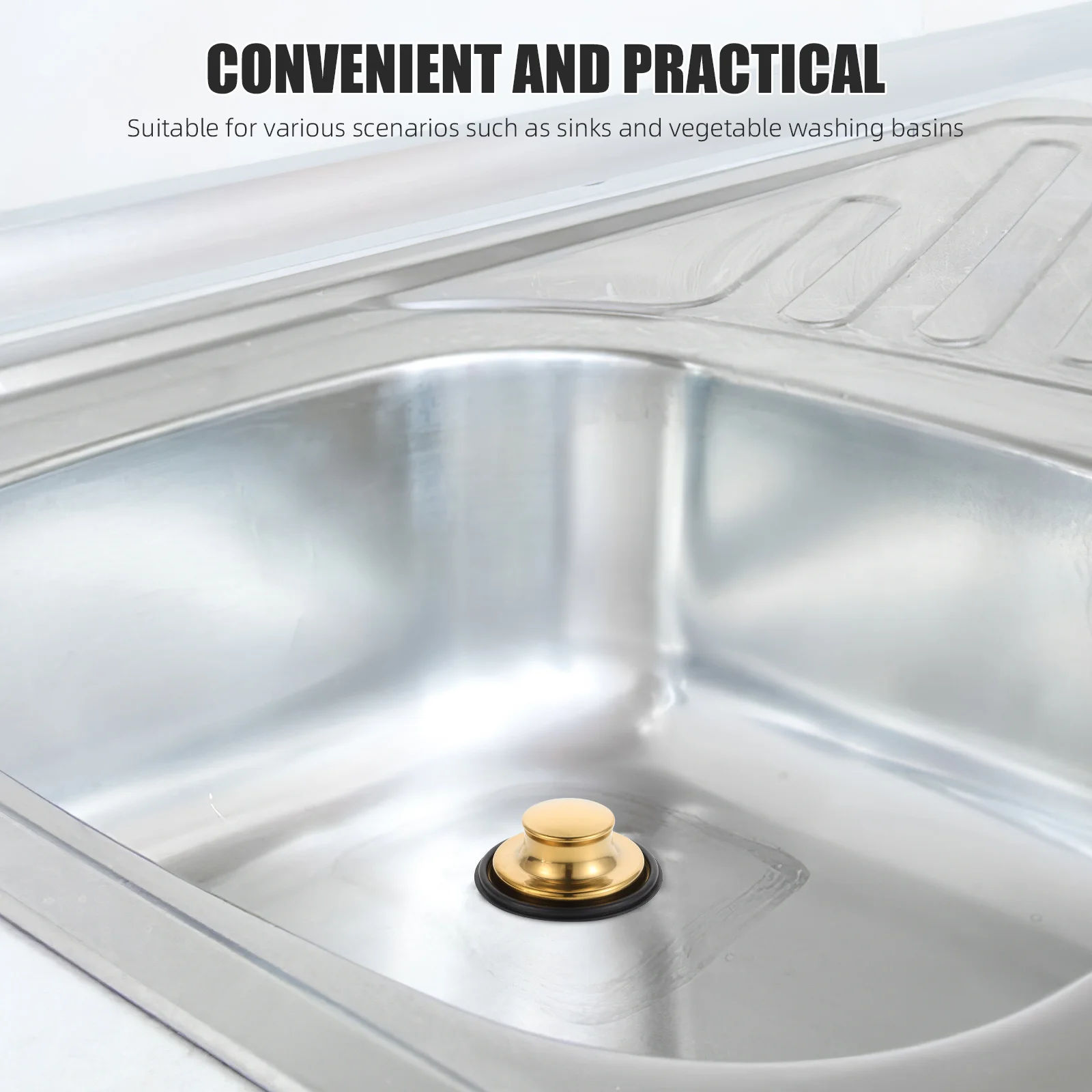 Silicone Kitchen Sink Drain Stopper Rubber Plug Replacement Garbage Disposal Stopper Universal Fit Durable Seal Cover for Waste