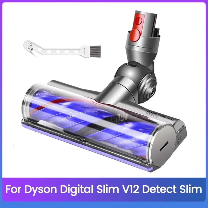 

N89R Upgrade Anti-Tangle Cleaner Head For Dyson Digital Slim/V12 Detect Slim Vacuum Attachments For Carpets Hardwood Floor