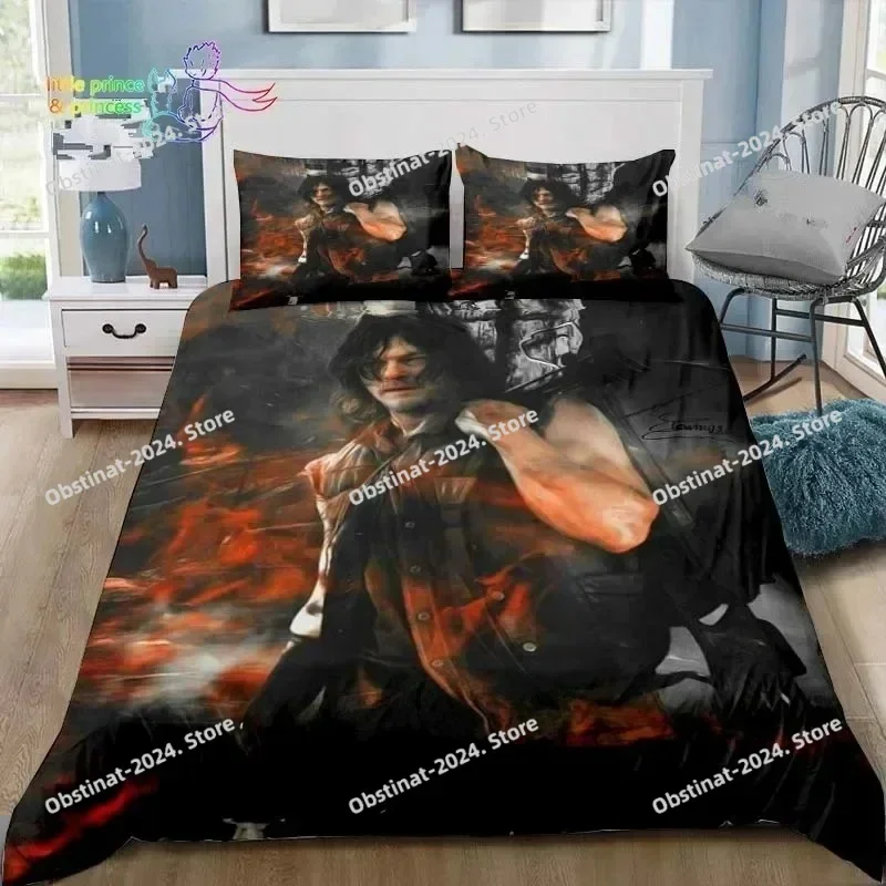 Walking Dead Daryl Dixon Wings Mark Bedding Set Duvet Cover Full Queen King Size Pillowcase Printed Bed Set Aldult Kid Bedroom