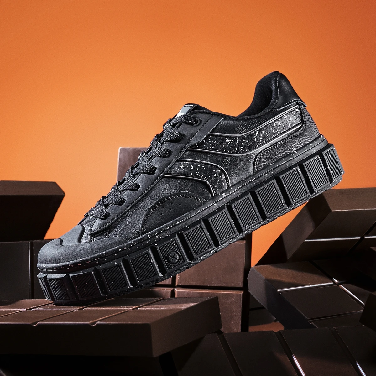 Xtep Chocolate π Skateboarding Shoes For Men 2024 Spring Casual Men\'s Sports Shoes Lace Up Low Top Outdoor Shoes 876119310011
