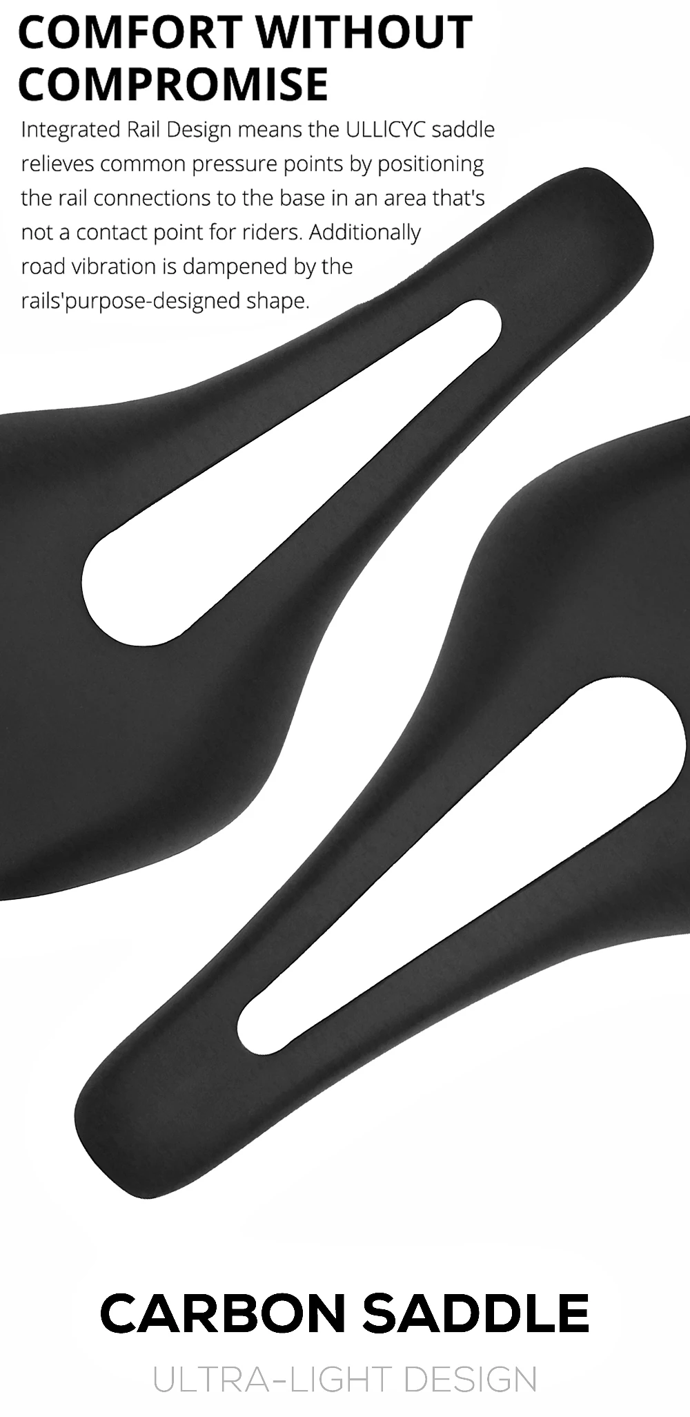 ULLICYC Ultra Light Full carbon fiber bicycle saddle road MTB bike carbon fiber road saddle Lightweight carbon saddles