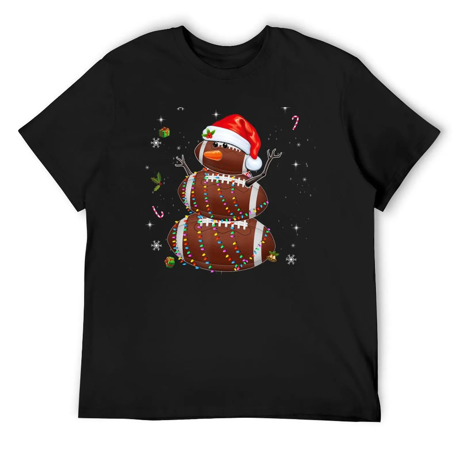 

Football For Boys Girls Christmas Snowman T-Shirt