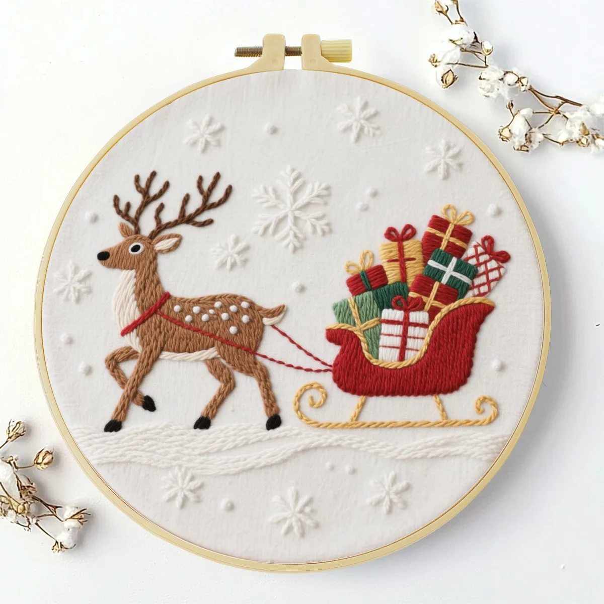 1 قطعة 20X20 سنتيمتر/15X15 سنتيمتر 7.87/6.3 بوصة الأيائل سحب هدية التطريز كاتب عدة لتقوم بها بنفسك عدة لتقوم بها بنفسك طقم تطريز دليل إبرة الفن #3