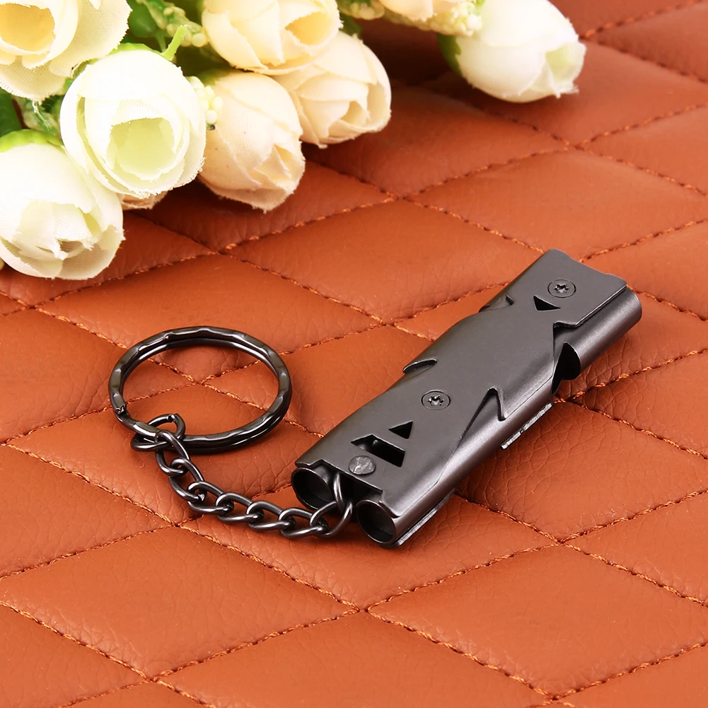 

Mini Emergency Whistling with Keychain Stainless Steel Small Whistle Pendant High Decibel Lightweight EDC Tool for Game Referee