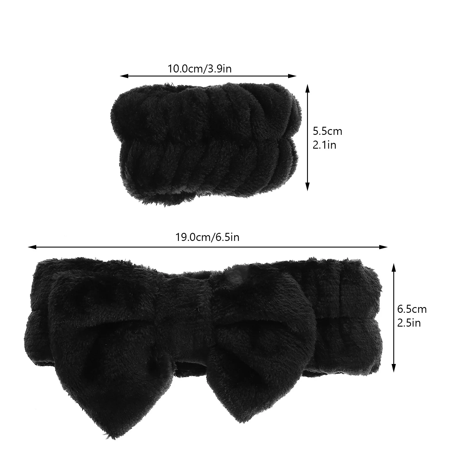 1 مجموعة غسل الوجه Headbands مطاطا Bowknot العصابات الشعر الأساور ماكياج العناية بالوجه واسعة Headbands النساء الأساور المرنة