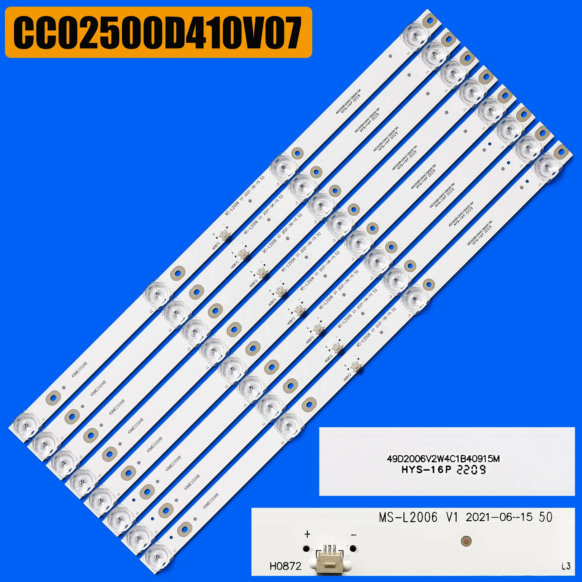 

LED Backlight strip for HQ 50USY151X 50U110S AMCV LE-50ZTUs27 LE-50ZTUS30 CC02500D410V02 CC02500D410V07 50E20 8X4 MS-L2006 V1